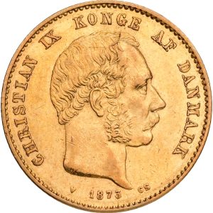 Christian IX, 20 kroner 1873, Sieg 1.1, H 8A, Fr. 295, kv. 1+