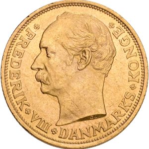 Frederik VIII, 20 kroner 1909, Sieg 2, H 1, Fr. 297, kv. 01