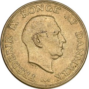 Frederik IX, 1 krone 1949, Sieg 5.1, H 6A, kv. 01