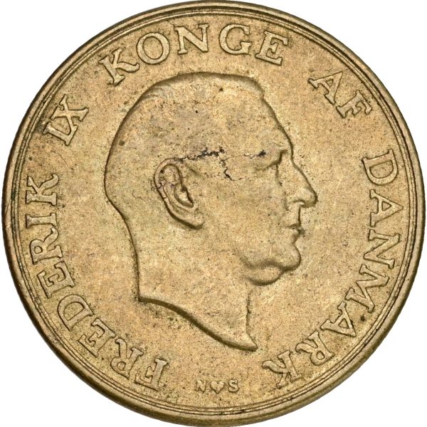 Frederik IX, 1 krone 1949, Sieg 5.1, H 6A, kv. 01