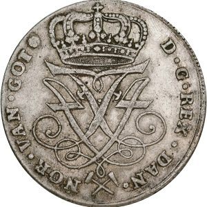 Norge, Frederik IV, krone 1725, NMD 6, Sieg 12, H 4, kv. 1+