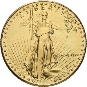 USA, 50 Dollars 1986, American Gold Eagle, Au (917/1000), 33.93 g, KM 219, Fr. B1, UNC