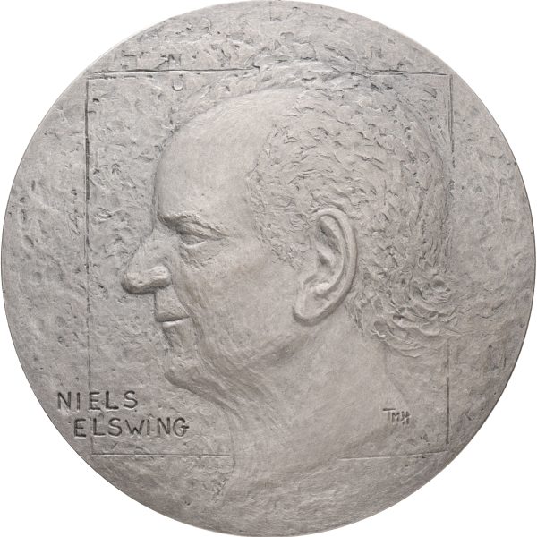 Niels Elswing, fotograf, 1998, Ag, 60 mm, 116,56 g, kv. 0 – i original æske fra Den Kgl. Mønt.