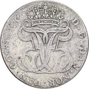 Frederik V, 24 skilling 1763, Sieg 7.2, H 35B, kv. 1+-1, små filespor på rand.