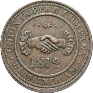 England, Birmingham, Union Copper Company, One Penny token 1812, VF