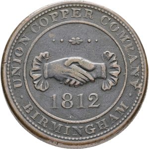 England, Birmingham, Union Copper Company, One Penny token 1812, VF
