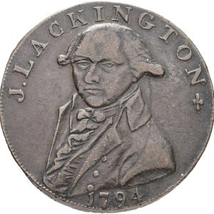 England, Middlesex, Lackington, Halfpenny 1794, VF