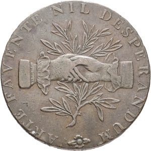 England, Staffordshire, Leek, Halfpenny 1793, VF