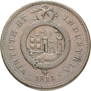 England, Bristol & South Wales, One Penny token 1811, VF