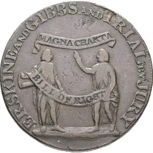 England, Middlesex, Erskine & Gibbs, 1/2 Penny 1794, VF-F