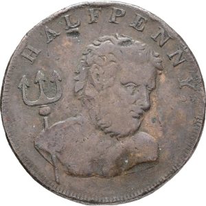 England, Middlesex, Fowler's Whale Fishery, Halfpenny 1794, F