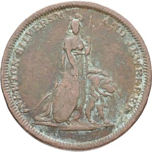 England, Norfolk, Norwich, Newton, 1/2 Penny 1811, F