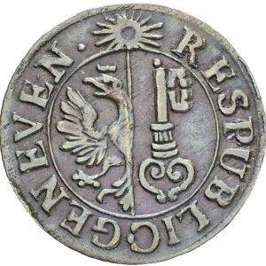 Switzerland, Genève, 2 Quarts / 6 Deniers 1776, KM 79, EF-VF
