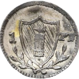 Switzerland, St. Gallen, Phennig ND (1808), KM 100, EF, single sided, concave.