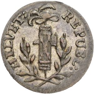 Switzerland, Helvetic Republic, 1 Rappen 1801, AU-EF