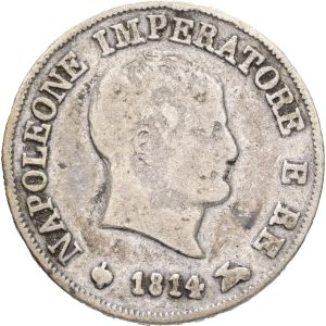 Italy, Napoleonic Kingdom, Napoleon I, 10 Soldi 1714 M, Milano, C 6.1, VF-F