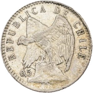 Chile, 5 Centavos 1904, KM 155.2. UNC
