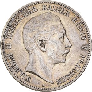 Germany, Preussen, 5 Mark 1904 A, KM 523, VF