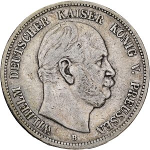 Germany, Preussen, 5 Mark 1876 B, KM 503,  VF-F