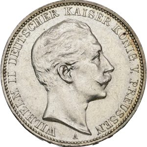 Germany, Preussen, 3 Mark 1910 A, KM 527, UNC-AU
