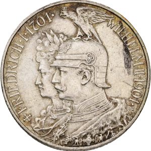 Germany, Preussen, 2 Mark 1901 A, KM 525, EF-VF, cleaned.