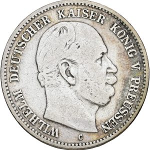 Germany, Preussen, 2 Mark 1876 C, KM 506, F