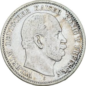 Germany, Preussen, 2 Mark 1877 C, KM 506, VF-F