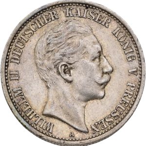 Germany, Preussen, 2 Mark 1908 A, KM 522, EF-VF