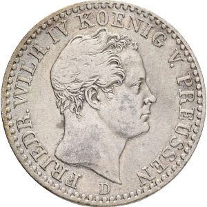 Germany, Preussen, 1/6 Taler 1891 D, KM 436.1, VF