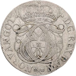 Christian V, krone 1692, Sieg 46.1, H 90A, Aagaard 59, kv. 1+-1, let renset.