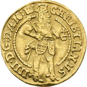 Christian IV, dukat 1647(6), Sieg 128.2, H 33, Aagaard KG5, F 39, kv. 1+
