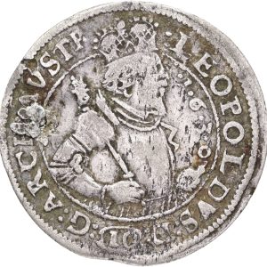 Austria, Leopold V, 10 Kreuzers 1630, KM 589, hole repaired.