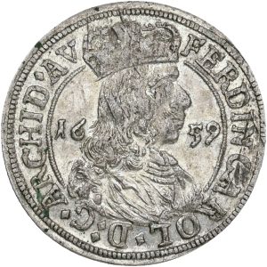 Austria, Tyrol, Ferdinand Karl,  3 Kreuzers 1659, KM 852, VF
