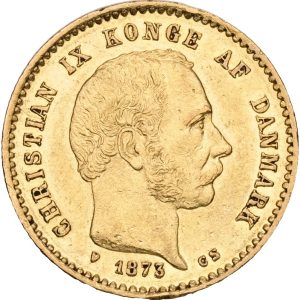 Christian IX, 10 kroner 1873, Sieg 1.1, H 9A, F 296, kv. 1+, små ks.