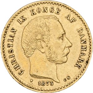 Christian IX, 10 kroner 1873, Sieg 1.1, H 9A, F 296, kv. 1+