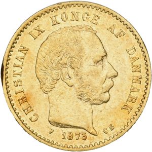 Christian IX, 10 kroner 1873, Sieg 1.1, H 9A, F 296, kv. 1+, ks.
