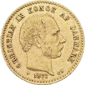 Christian IX, 10 kroner 1877, Sieg 1.1, H 9A, F 296, kv. 1+