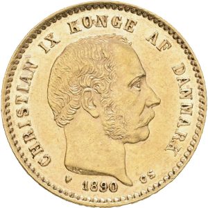 Christian IX, 10 kroner 1890, Sieg 1.1, H 9A, F 296, kv. 01-1+