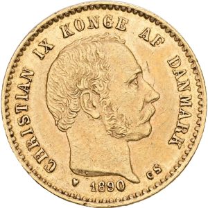 Christian IX, 10 kroner 1890, Sieg 1.1, H 9A, F 296, kv. 1+