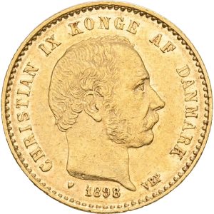 Christian IX, 10 kroner 1898, Sieg 1.2, H 9B, F 296, kv. 1+, lille ks.