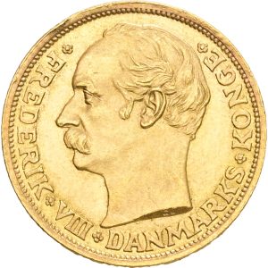 Frederik VIII, 10 kroner 1908, Sieg 2, H 2, F 298, kv. 01, ks.
