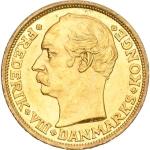Frederik VIII, 10 kroner 1908, Sieg 2, H 2, F 298, kv. 01-1+/01
