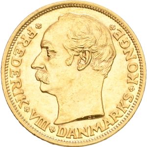 Frederik VIII, 10 kroner 1909, Sieg 2, H 2, F 298, kv. 01-1+