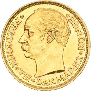 Frederik VIII, 10 kroner 1909, Sieg 2, H 2, F 298, kv. 1+