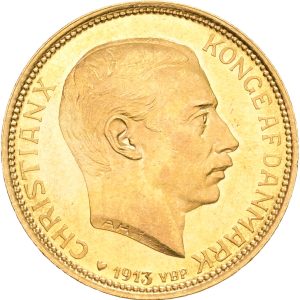 Christian X, 20 kroner 1913, Sieg 3.1, H 1A, F 299, kv. 0-01