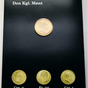 Christian X, 20 kroner 1913, Sieg 3.1, H 1A, F 299, kv. 0-01 - i original folder fra Den Kgl. Mønt.
