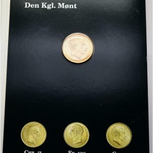 Christian X, 20 kroner 1915, Sieg 3.1, H 1A, F 299, kv. 0 - i original folder fra Den Kgl. Mønt.