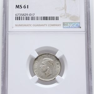 England, George VI, sixpence 1944, S  4084, KM  852, graded MS 61 by NGC.