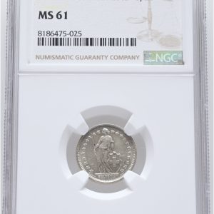 Switzerland, 1/2 Franken 1966 B, KM 23, graded MS 61 by NGC.