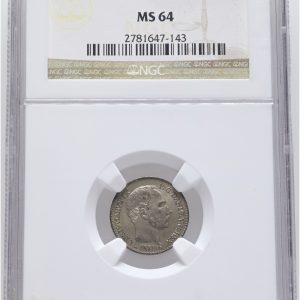 Christian IX, 4 skilling rigsmønt 1871, Sieg 3.2, H 5B, graderet MS 64.